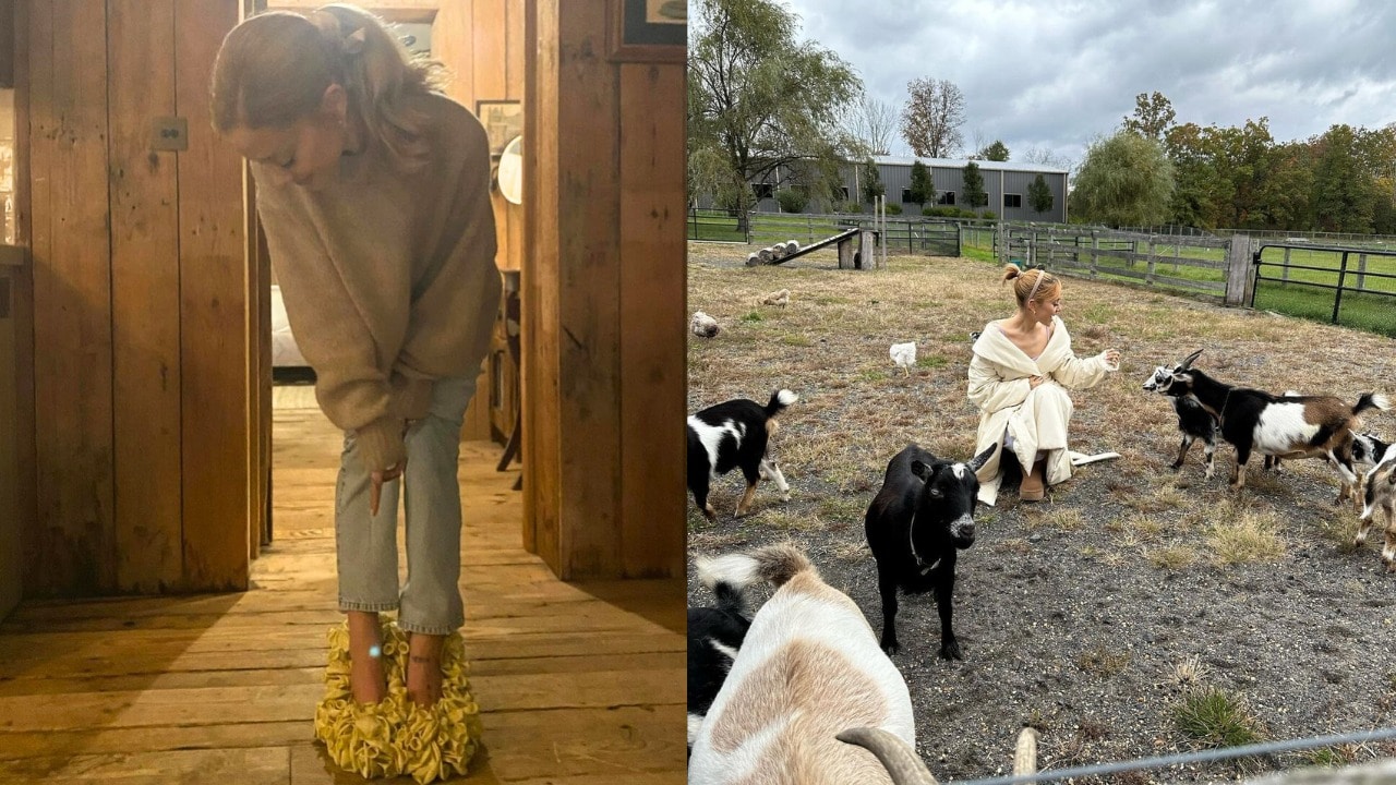 What’s Not To “Loewe” About Ariana Grande’s Comic Balloon Pump Shoes At The Farm