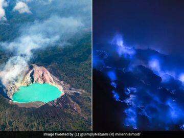 European Space Agency Shares Video Of ‘Spooky’ Volcano That Spews Bright Blue Flames