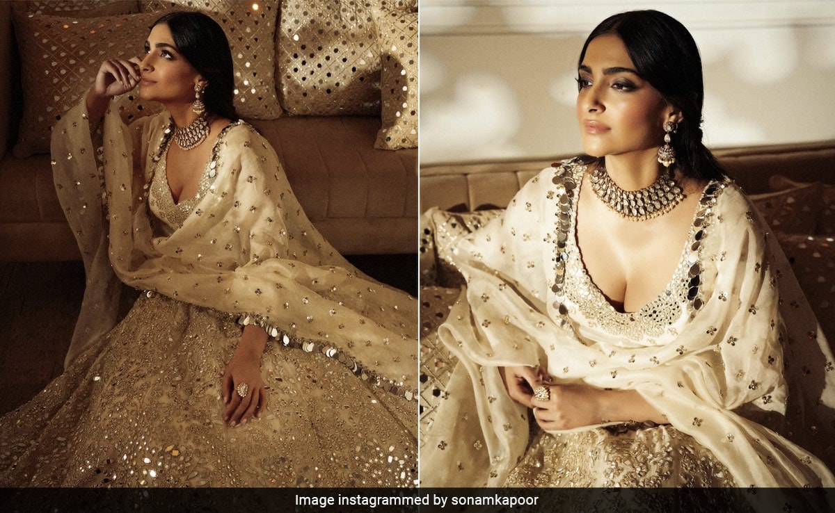 Sonam Kapoor’s Abhinav Mishra Mirrorwork Anarkali Lends Perfect Wedding Guest Style