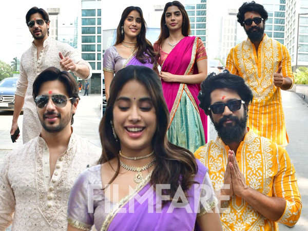 Pics: Vicky Kaushal Janhvi Kapoor Sidharth Malhotra and more attend Dhanteras Puja in the city
