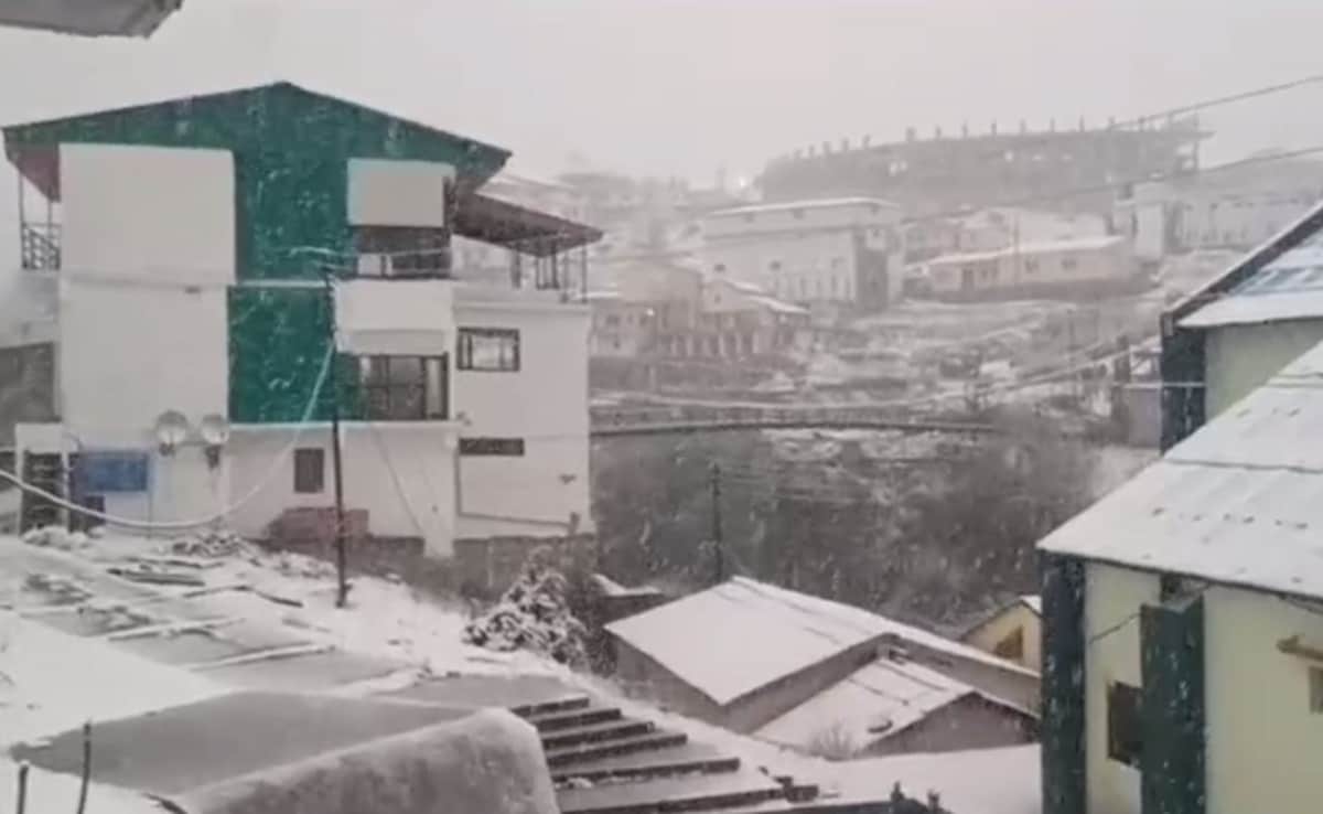 Video: Snowfall In Uttarakhand’s Badrinath For Second Consecutive Day