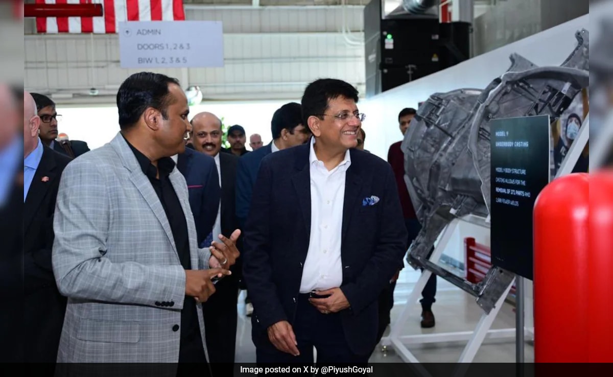 Tesla On Way To Double Its Components Imports From India: Piyush Goyal