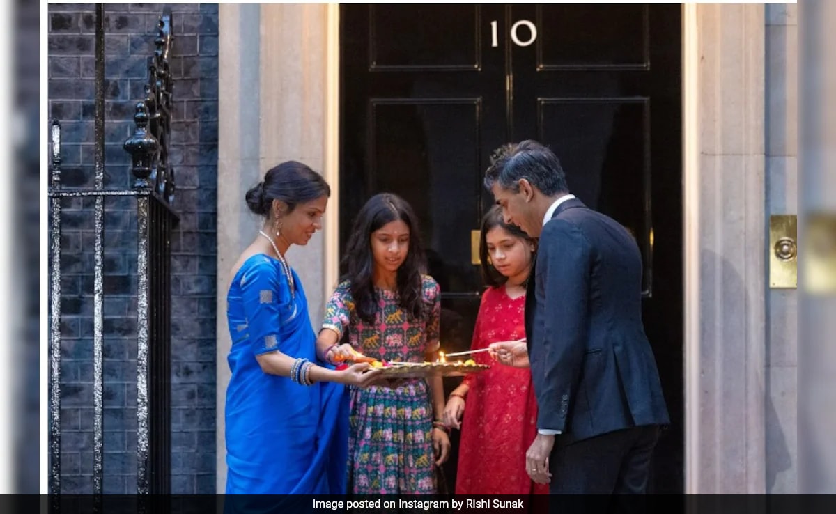 Watch: Rishi Sunak, Akshata Murty Celebrate Diwali With Family At 10 Downing Street