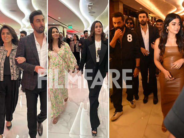 Animal: Ranbir Kapoor Alia Bhatt Rashmika Mandanna Bobby Deol and more attend the screening