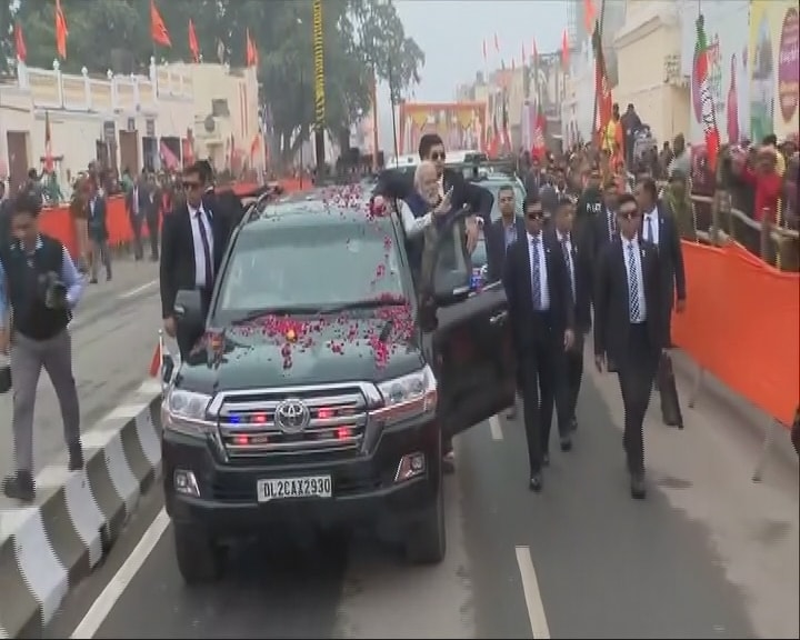 Watch: PM Modi Greets People During Roadshow In Ayodhya