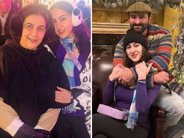 Sara Ali Khan shares family pics with Saif Ali Khan and Amrita Singh. Says Missed my Baby Brother