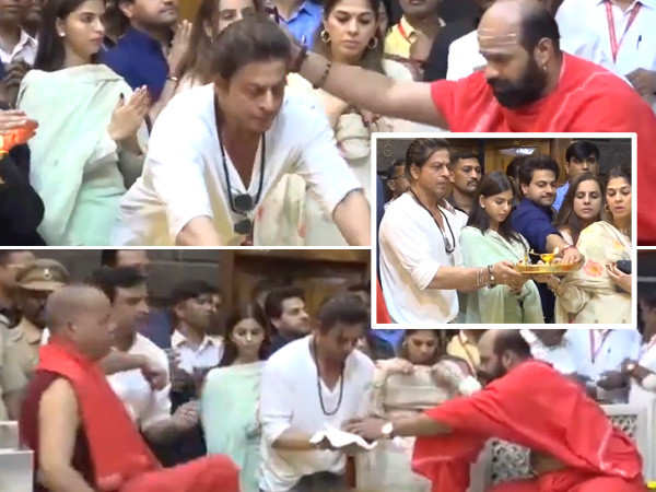 Shah Rukh Khan and Suhana Khan were seen at Shirdi Sai Baba temple yesterday. Watch: