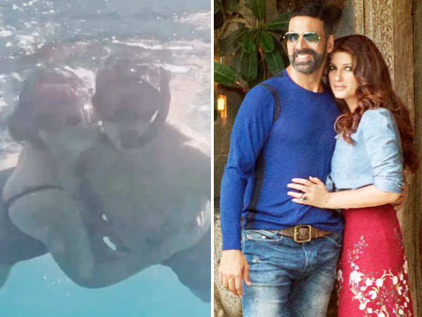 Watch: Twinkle Khanna goes snorkelling with Akshay Kumar on her 50th birthday