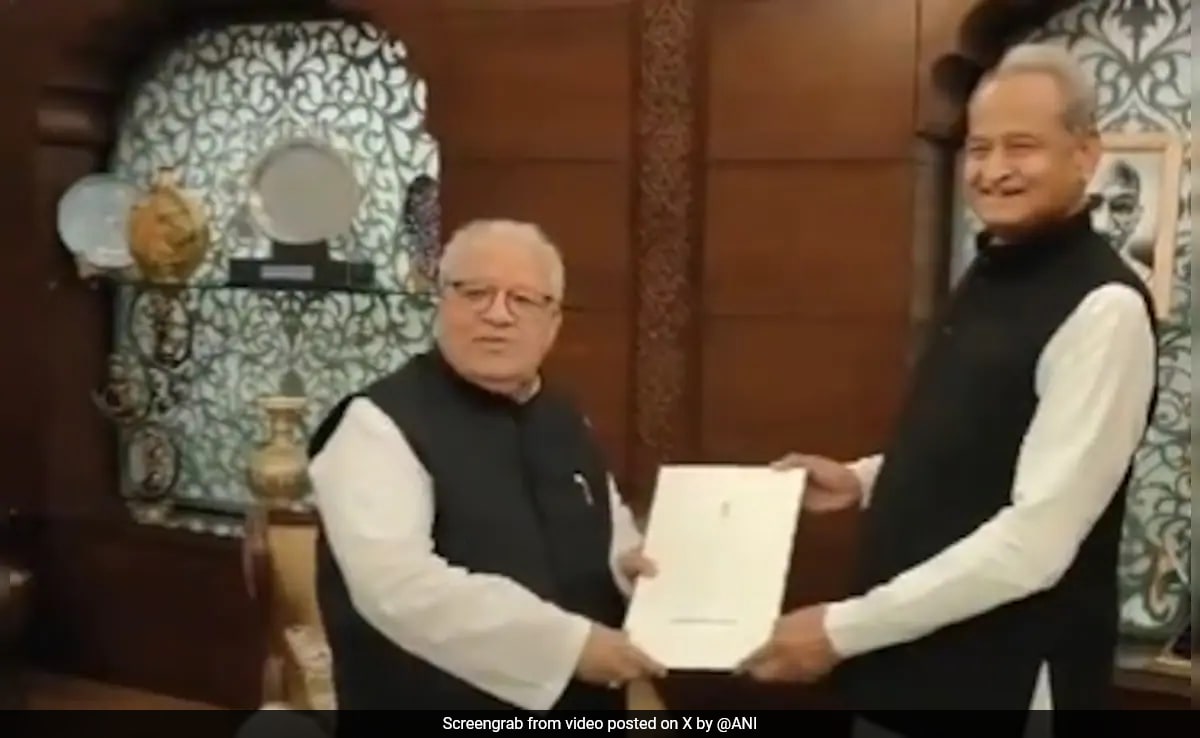 Ashok Gehlot Submits Resignation After BJP’s Big Win In Rajasthan