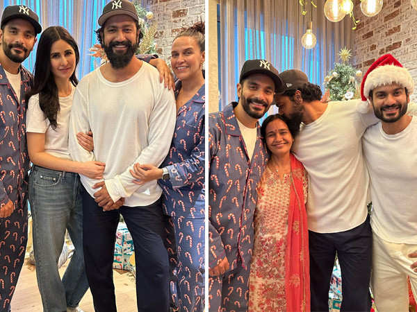 Neha Dhupia and Angad Bedi had a merry bunch Christmas with Vicky Kaushal and Katrina Kaif