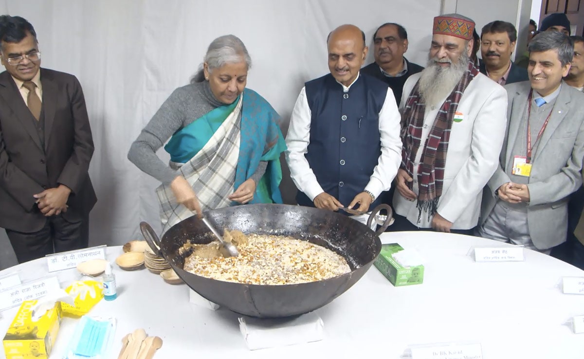 Watch: Nirmala Sitharaman Takes Part In Pre-Budget Halwa Ceremony