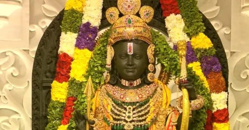 First Pics Of Ram Lalla Idol, Adorned In Gold, After Temple Consecration