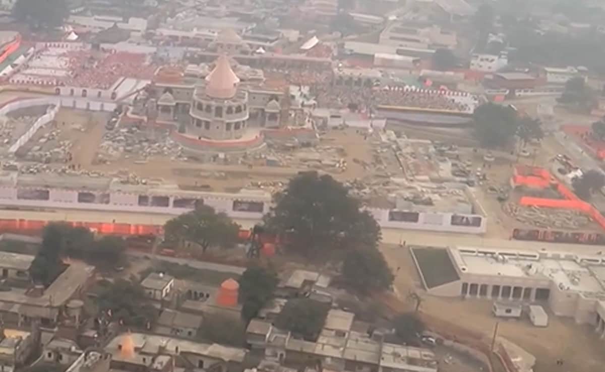 Watch: Aerial Video Of Ayodhya’s Ram Temple, Shot From PM Modi’s Chopper