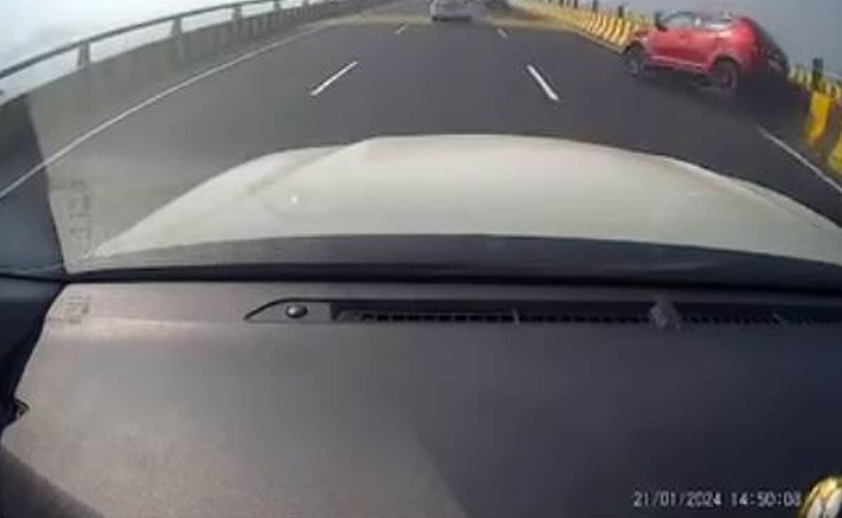 First Accident On Mumbai’s New Atal Setu, Car Rams Railing And Flips Over