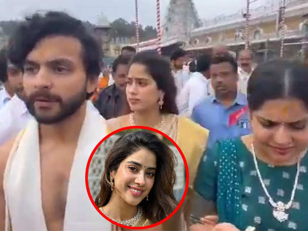 Janhvi Kapoor offers prayers at Tirupati temple with rumoured boyfriend Shikhar Pahariya. Pics: