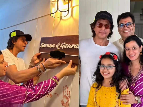 Shah Rukh Khan visits Red Chillies Entertainment COO Gaurav Vermas new home
