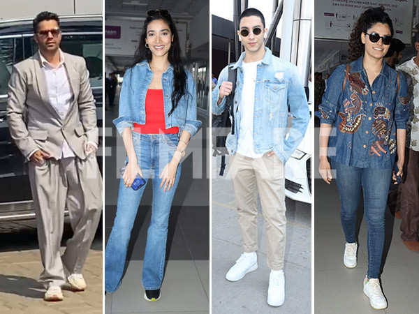 Varun Dhawan Medha Shankr and others jet off for the 69th Hyundai Filmfare Awards 2024 with Gujarat Tourism