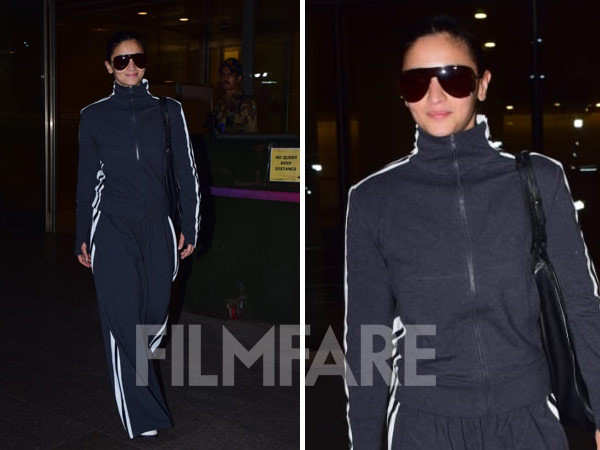 Alia Bhatt looks stylish in a black co-ord set as she returns to Mumbai