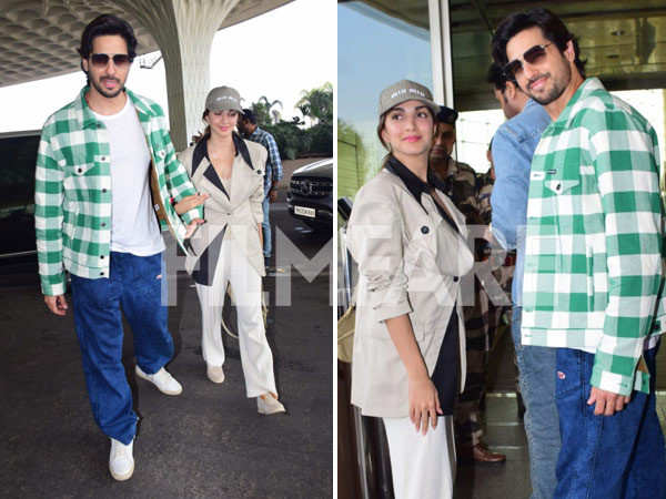 Kiara Advani and Sidharth Malhotra clicked at the airport today. See pics: