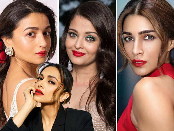 Valentines Day 2024: Karisma Kapoor Priyanka Chopra Jonas and others who aced the classic Red Lips