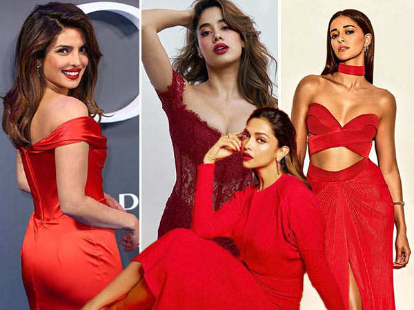 Valentines Day 2024: Triptii Dimri Janhvi Kapoor and others who stunned in red outfits recently