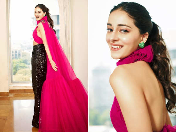 Ananya Pandayâs playful new pink and black look is a head-turner. Pics: Ananya Pandayâs playful new pink and black look is a head-turner. Pics: