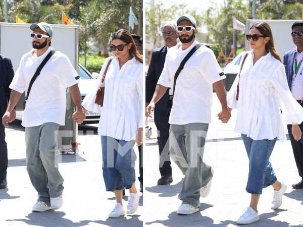 Soon to be parents Deepika Padukone and Ranveer Singh get clicked in the city. Pics: