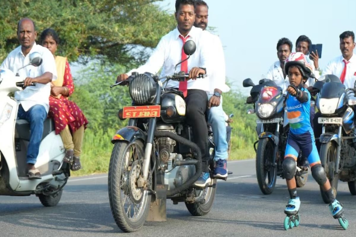 7-year-old Girl From Tamil Nadu Sets World Record In Skating