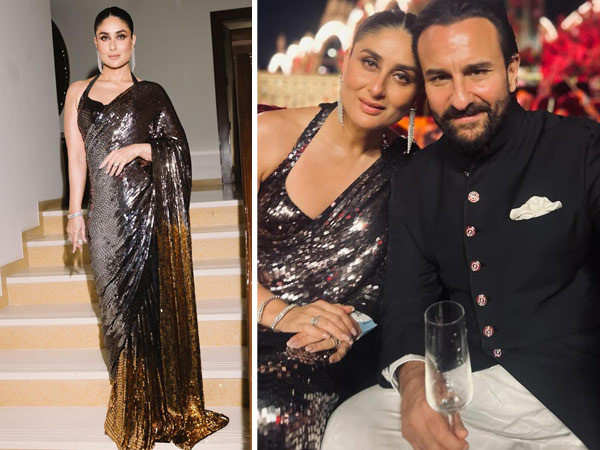 Anant Ambani and Radhika Merchants Pre-wedding bash: Kareena Kapoor Khan stunned in a sequin saree