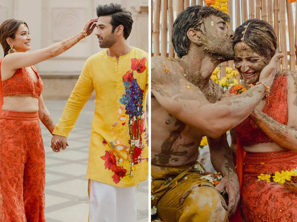 In Pics: Kriti Kharbanda and Pulkit Samrat share pictures of their unconventional Haldi