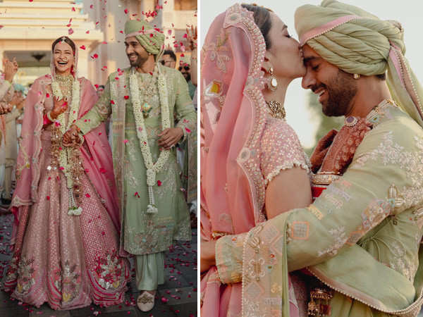 Wedding pics of Kriti Kharbanda and Pulkit Samrat are out