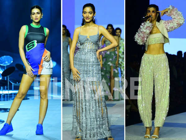 In Pics: Kriti Sanon Medha Shankr and Saba Azad take over the ramp at Lakme Fashion Week 2024