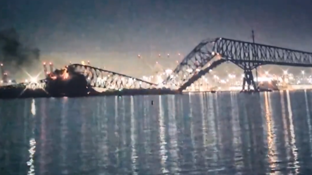 ‘Mass casualty event’: Vehicles plunge into water as US bridge collapses after ship collision