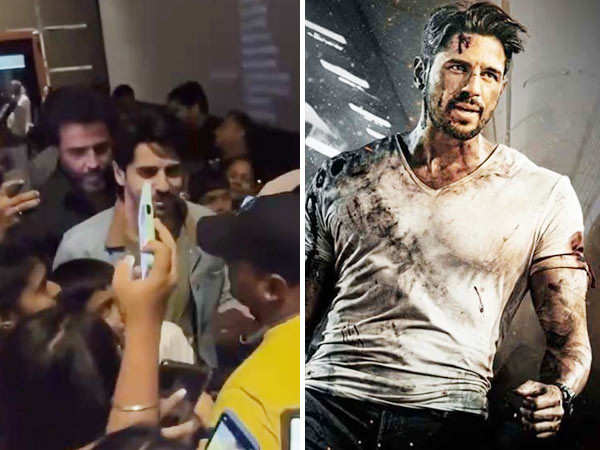 Watch: Sidharth Malhotra surprises fans at Yodha screening