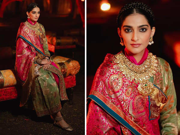 Anant Ambani and Radhika Merchants Pre-wedding bash: Sonam Kapoor looks elegant in an ethic attire