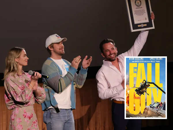 Stunt man Logan Holladay sets a new Guinness World Record in Universal Pictures The Fall Guy