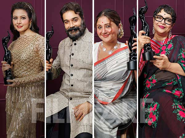 Joy Filmfare Awards Bangla 2024: The winners pose with the Black Lady