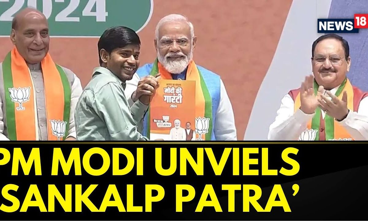 PM Modi Unveils ‘Sankalp Patra’: 2025 To Be Declared As ‘Janjatiya Gaurav Year’ | BJP Manifesto PM Modi Unveils ‘Sankalp Patra’: 2025 To Be Declared As ‘Janjatiya Gaurav Year’ | BJP Manifesto