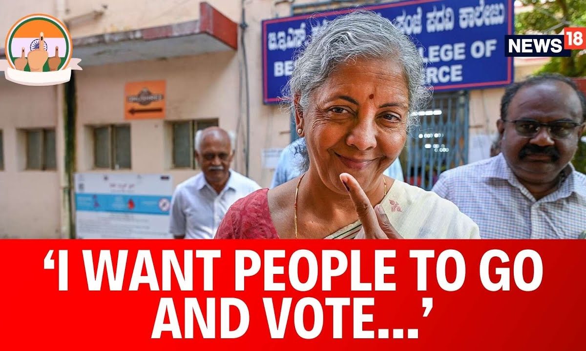 Finance Minister Nirmala Sitharaman Said, ‘I Want People To Come Out And Vote’ | English News