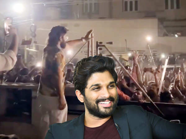 Pushpa 2 actor Allu Arjun greets his fans outside his home on his birthday