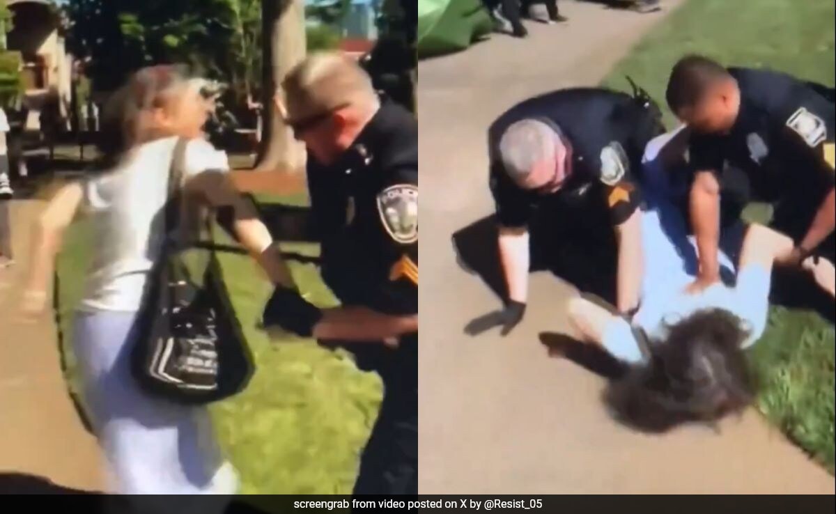 Video: US Professor Knocked Down, Handcuffed Amid Pro-Palestine Protest