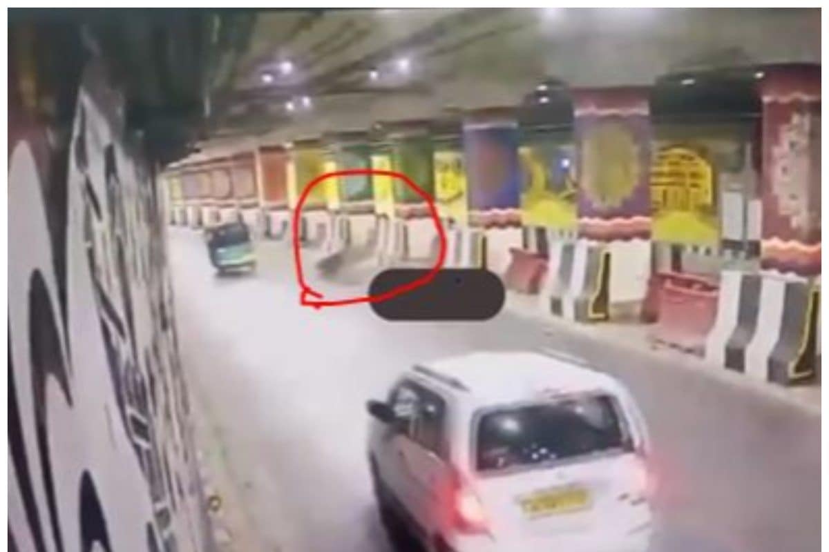 On Cam | Delhi Cop On Scooter Rams Into Divider Inside Pragati Maidan Tunnel, Dies