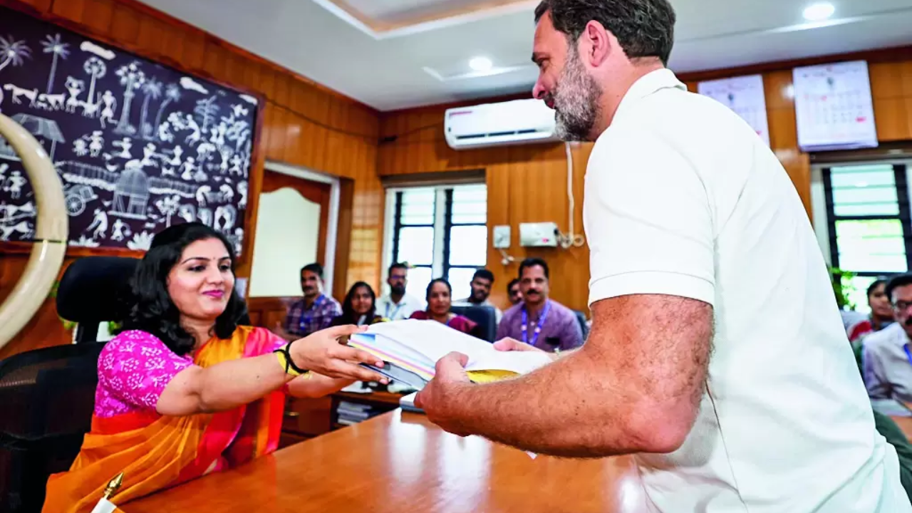 Rahul files papers from Wayanad; declares assets worth Rs 20 crore