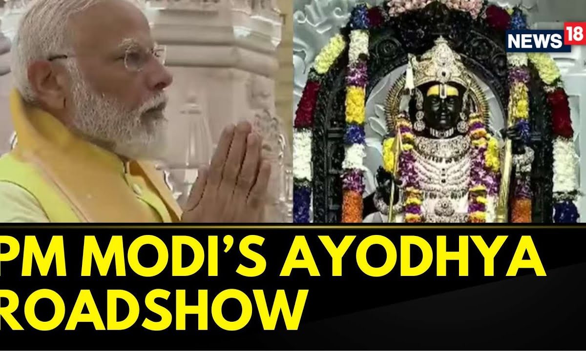 Prime Minister Narendra Modi Begins Roadshow After Offering Prayers Ayodhya Ram Mandir | News18 Prime Minister Narendra Modi Begins Roadshow After Offering Prayers Ayodhya Ram Mandir | News18