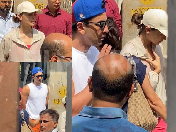 Ranbir Kapoor and Alia Bhatt clicked at their new home