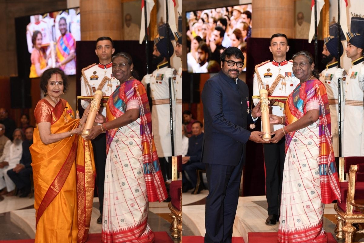 Cine Stars Vyjayanthimala, Chiranjeevi, Late Justice M Fathima Beevi Conferred Padma Awards Cine Stars Vyjayanthimala, Chiranjeevi, Late Justice M Fathima Beevi Conferred Padma Awards