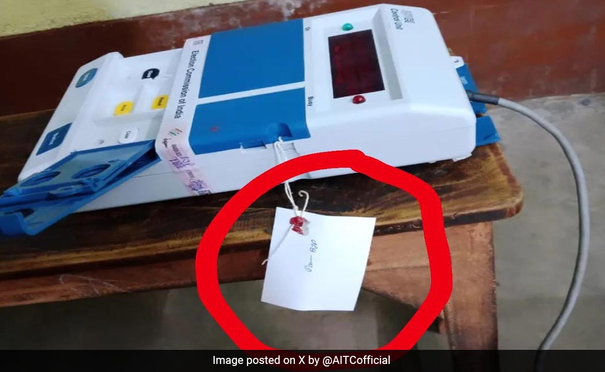 Trinamool Alleges “BJP Tag” On EVMs In Bengal. Election Commission Replies