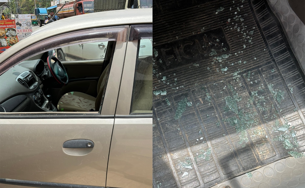 Road Rage On CCTV: Child Inside, Bengaluru Scooterist Shatters Car Window