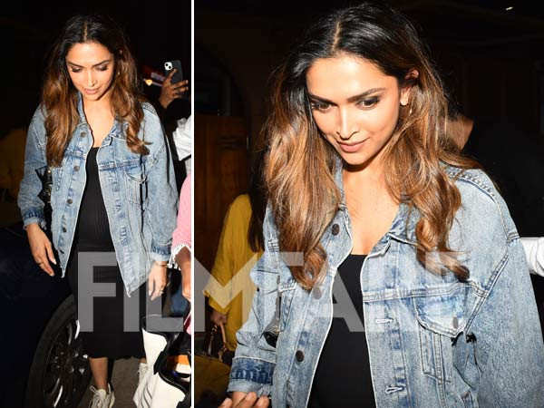 Photos: Mom-to-be Deepika Padukone flaunts her baby bump in a black dress