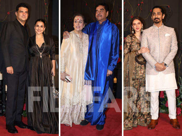 Vidya Balan Kajol and more at Sonakshi Sinhaâs reception